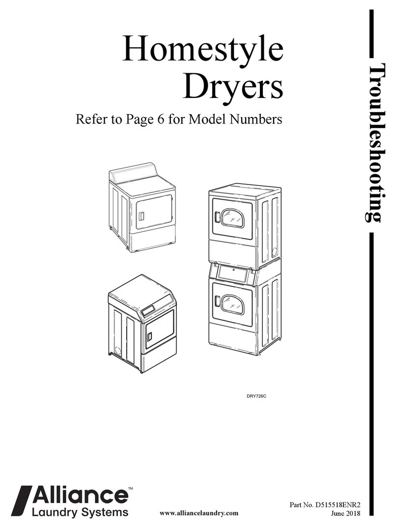 Alliance Laundry Systems BDEE6BGS173CW01 Operating instructions
