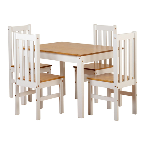 Seconique LUDLOW 1+4 DINING TABLE User manual Seconique LUDLOW 1+4 DINING TABLE User manual