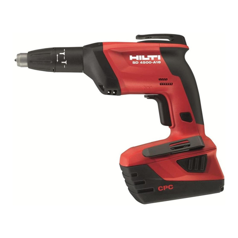 Hilti SD 4500-A18 User manual Hilti SD 4500-A18 User manual