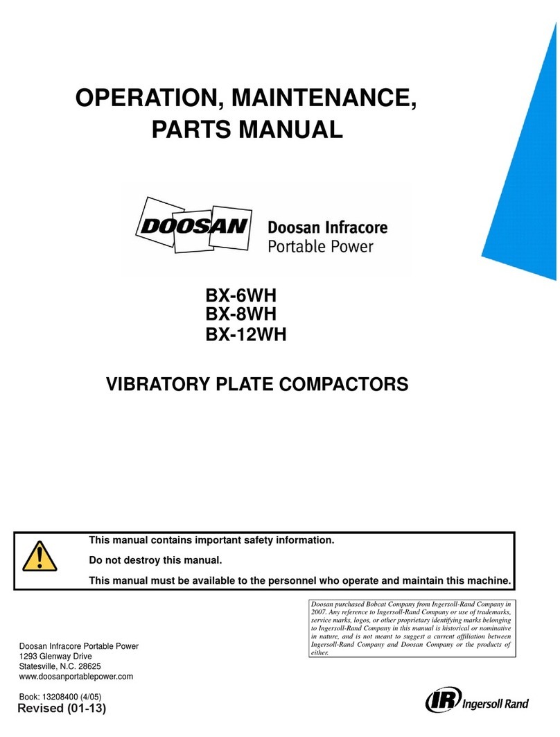Doosan Ingersoll Rand BX-6WH Operation Maintenance & Parts Manual