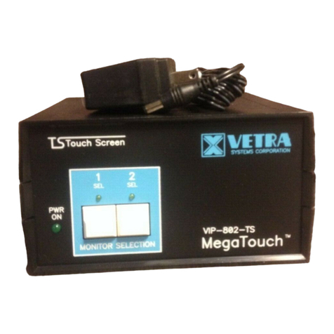 Vetra MegaTouch VIP-802-V-TS Series User manual