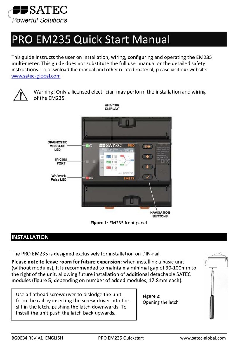 Satec PRO EM235 Instruction manual