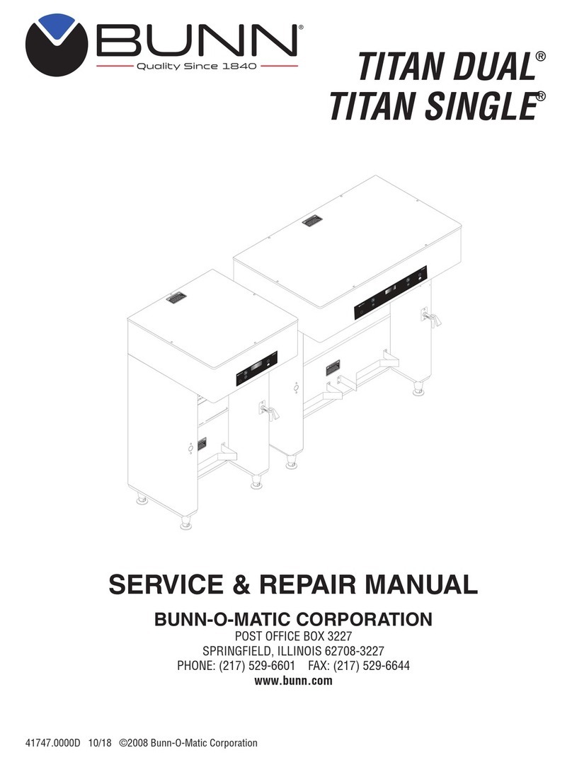 Bunn TITAN SINGLE Operating instructions