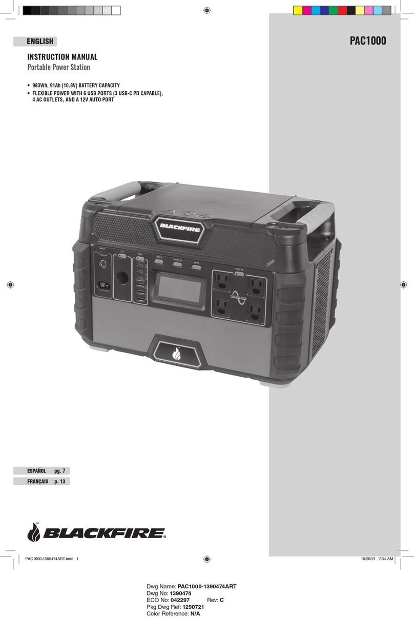 Blackfire PAC1000 instruction manual