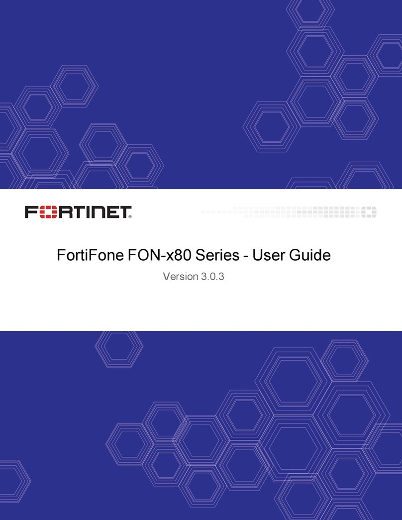 Fortinet FortiFone FON 80 Series User manual Fortinet FortiFone FON 80 Series User manual