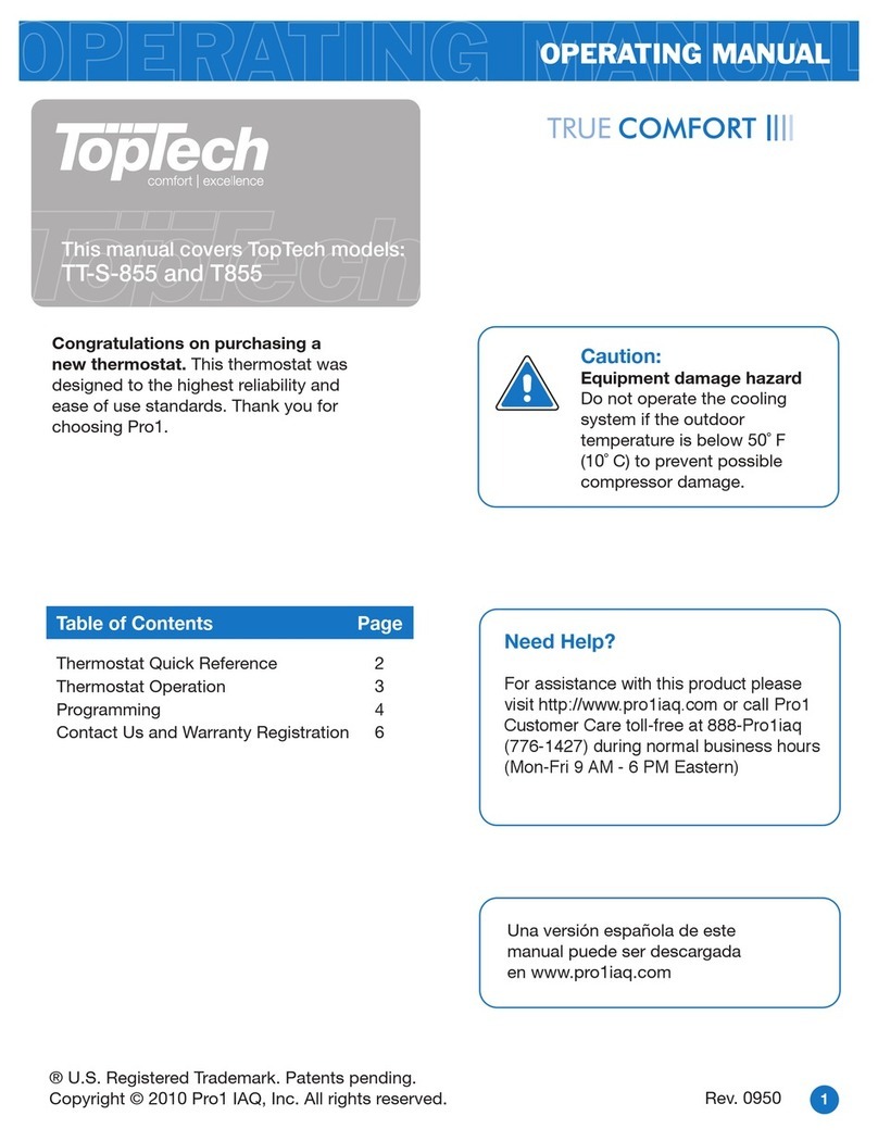 Toptech TRUE COMFORT III TT-S-855 User manual