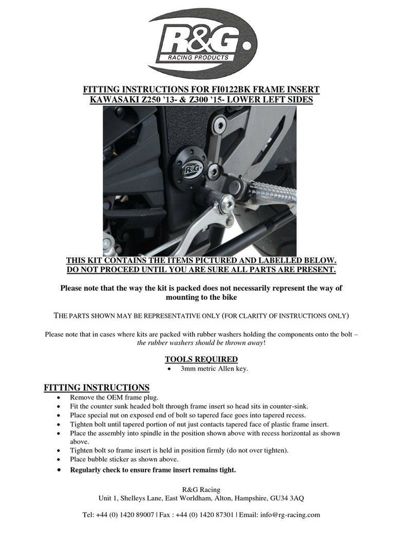R&G FI0122BK Fitting instructions