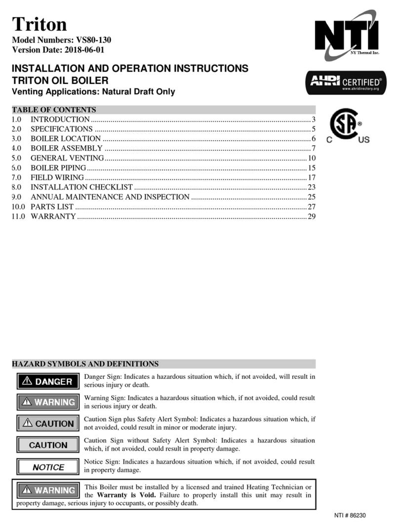 NTI Triton VS80-130 Owner's manual