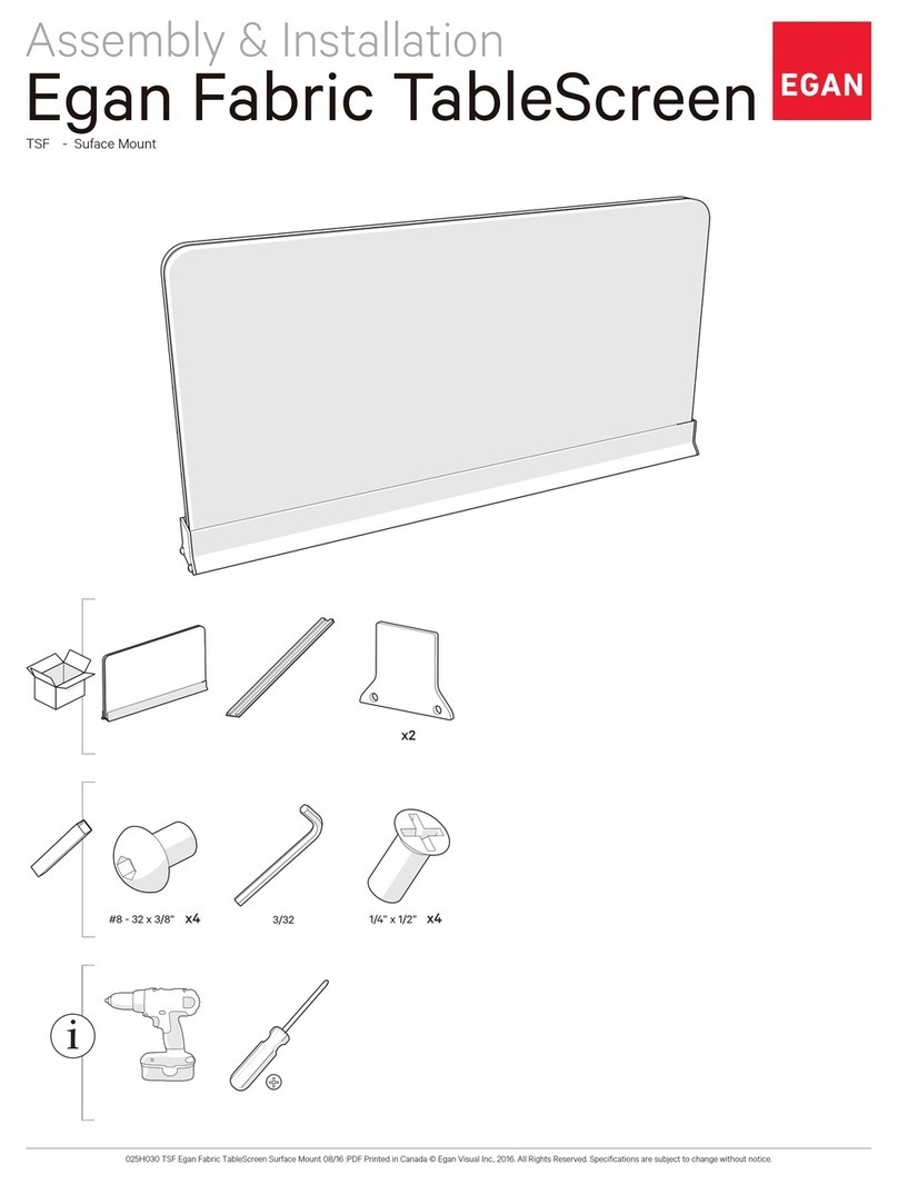 EGAN Fabric TableScreen Assembly & installation