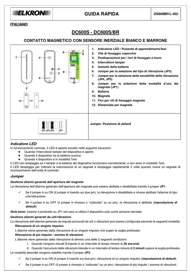 Elkron DC600S User manual