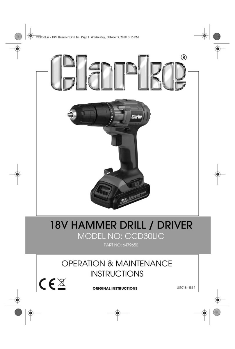 Clarke CCD30LIC Instruction Manual