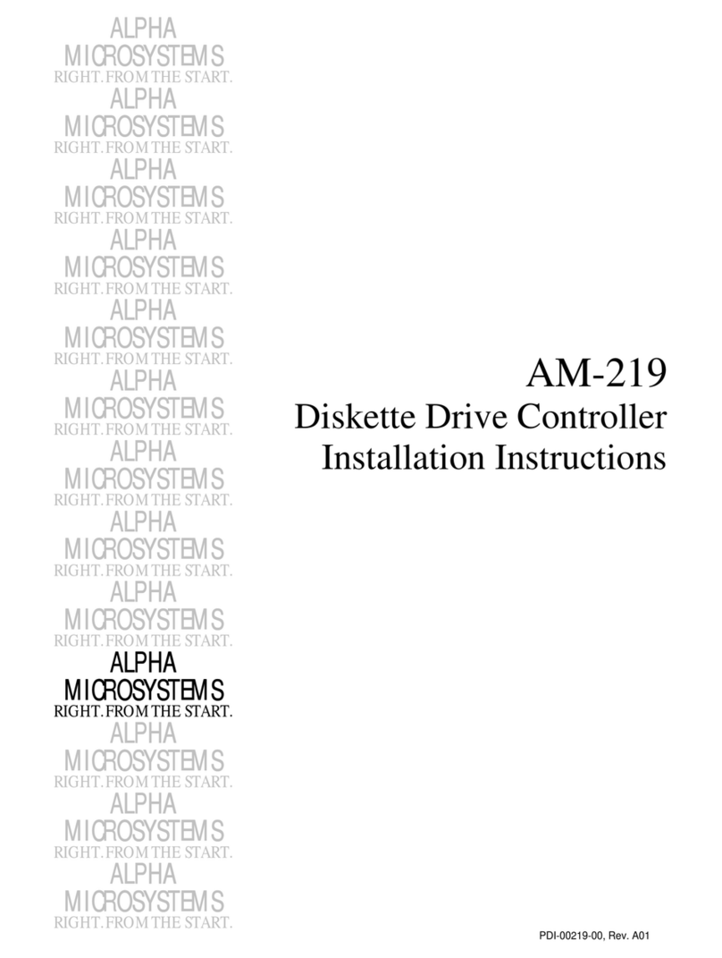 Alpha Microsystems AM-219 installation instructions