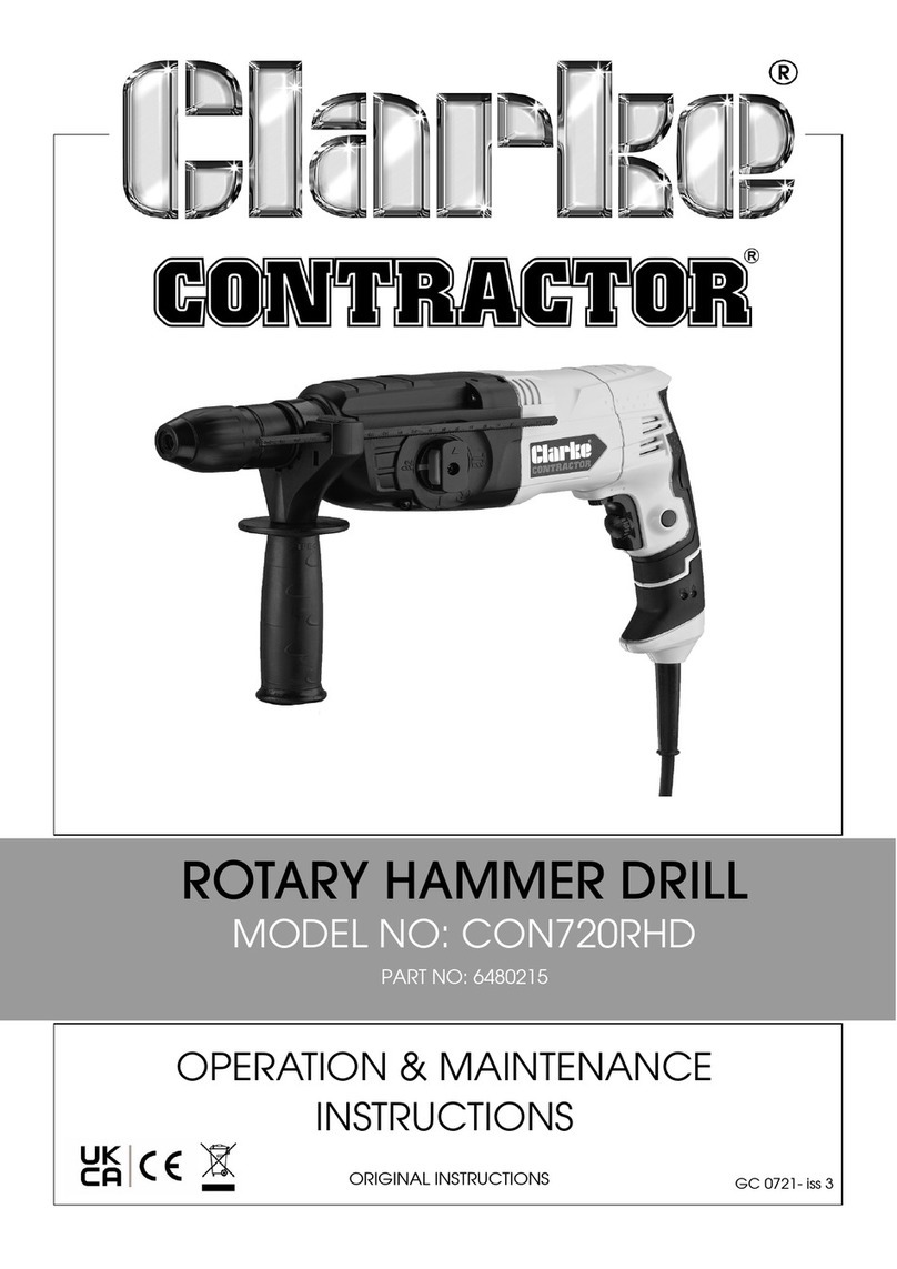 Clarke CONTRACTOR CON720RHD Instruction Manual