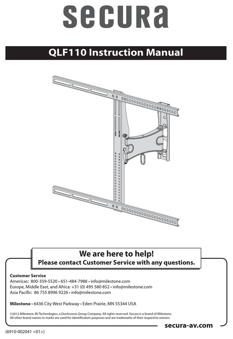 Milestone AV Technologies Secura QLF110 instruction manual Milestone AV Technologies Secura QLF110 instruction manual