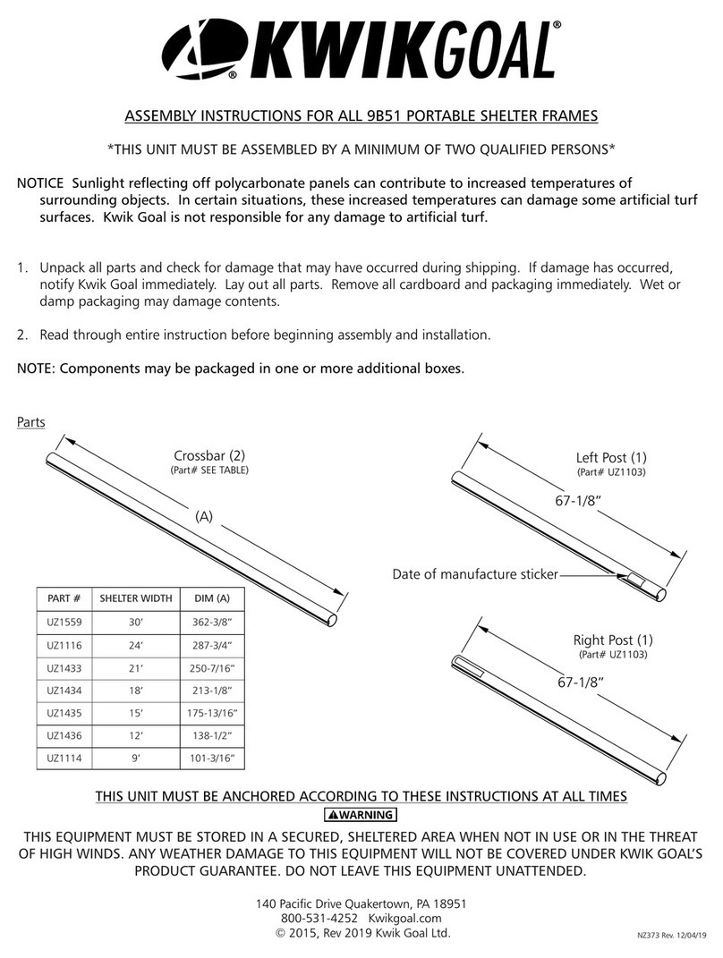 KWIK GOAL 9B51 Assembly instructions