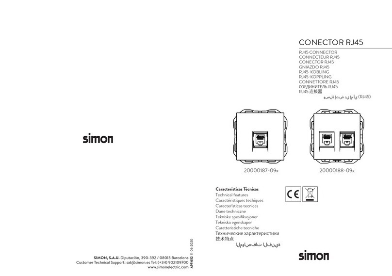 Simon 20000187-09 Series User manual
