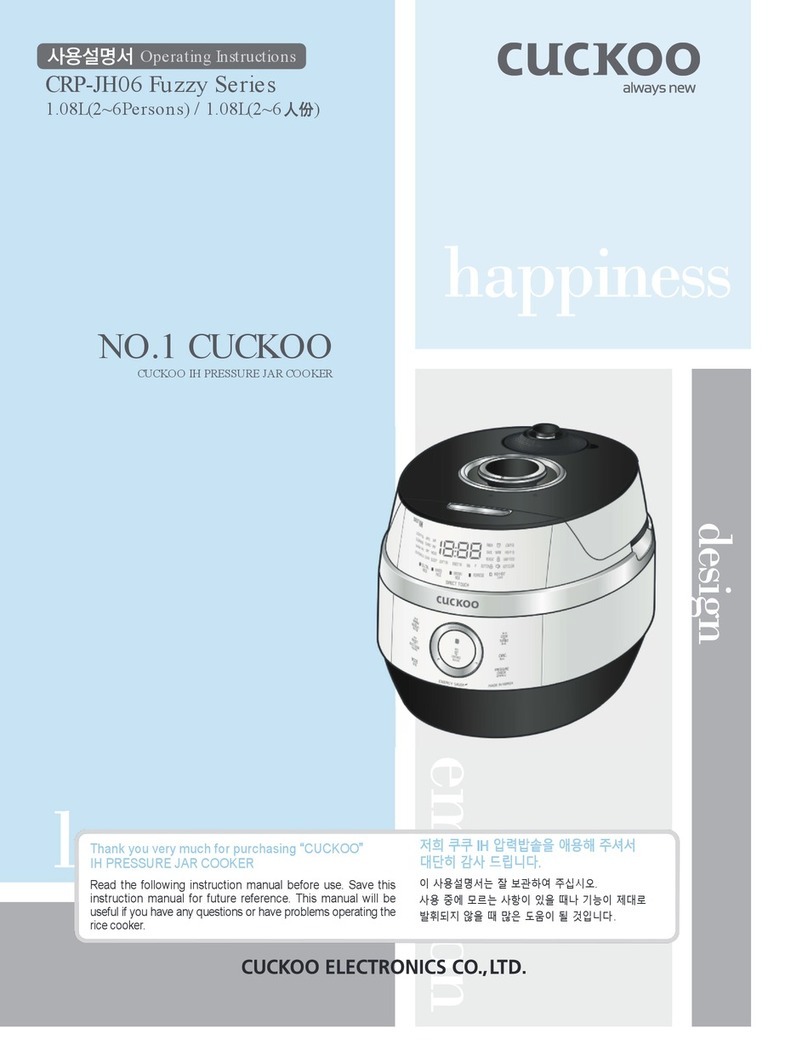 Cuckoo CRP-JH06 Fuzzy Series User manual