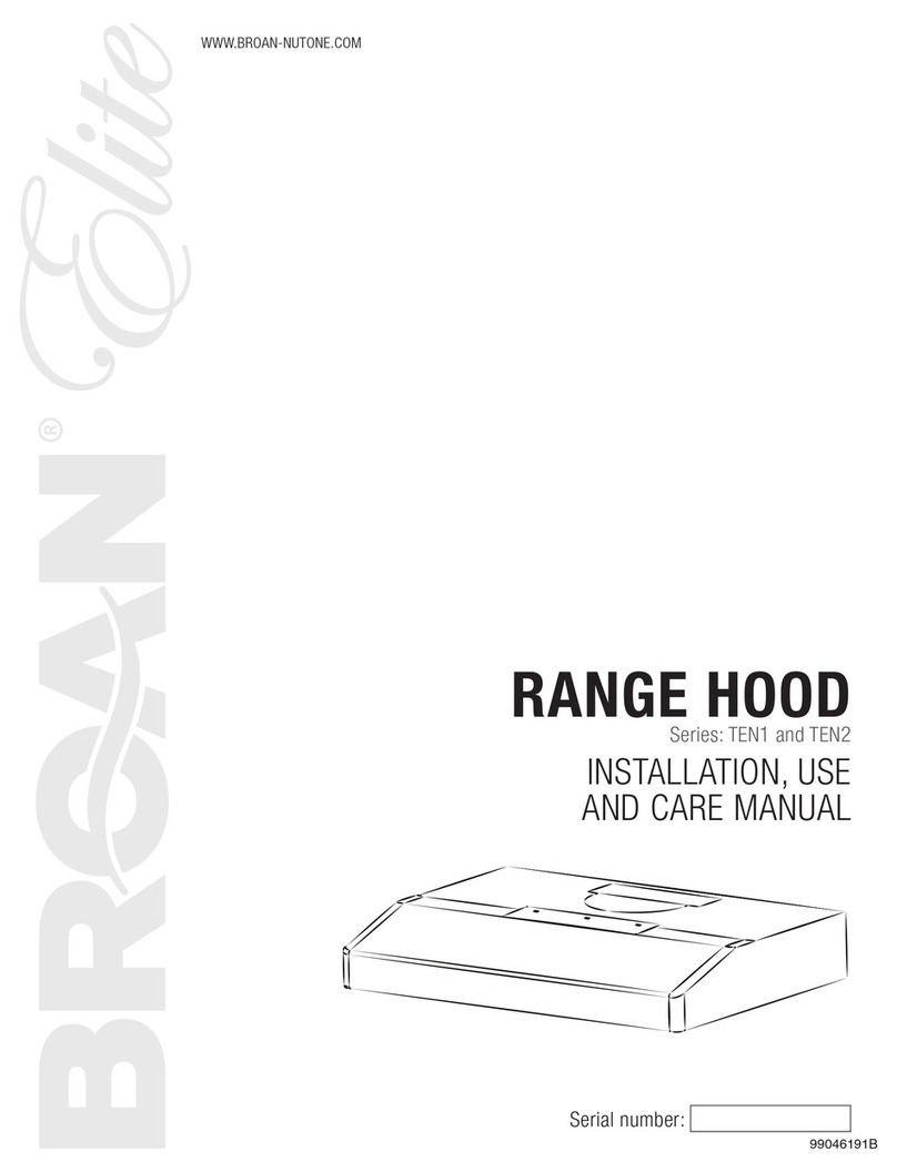 Broan TEN1 Series Instruction and safety manual
