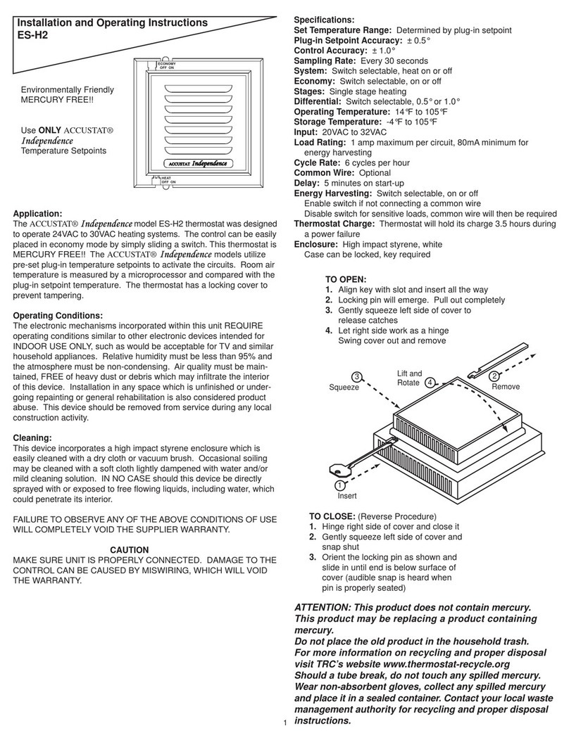 PSG Accustat Independence ES-H2 Installation and operating instructions