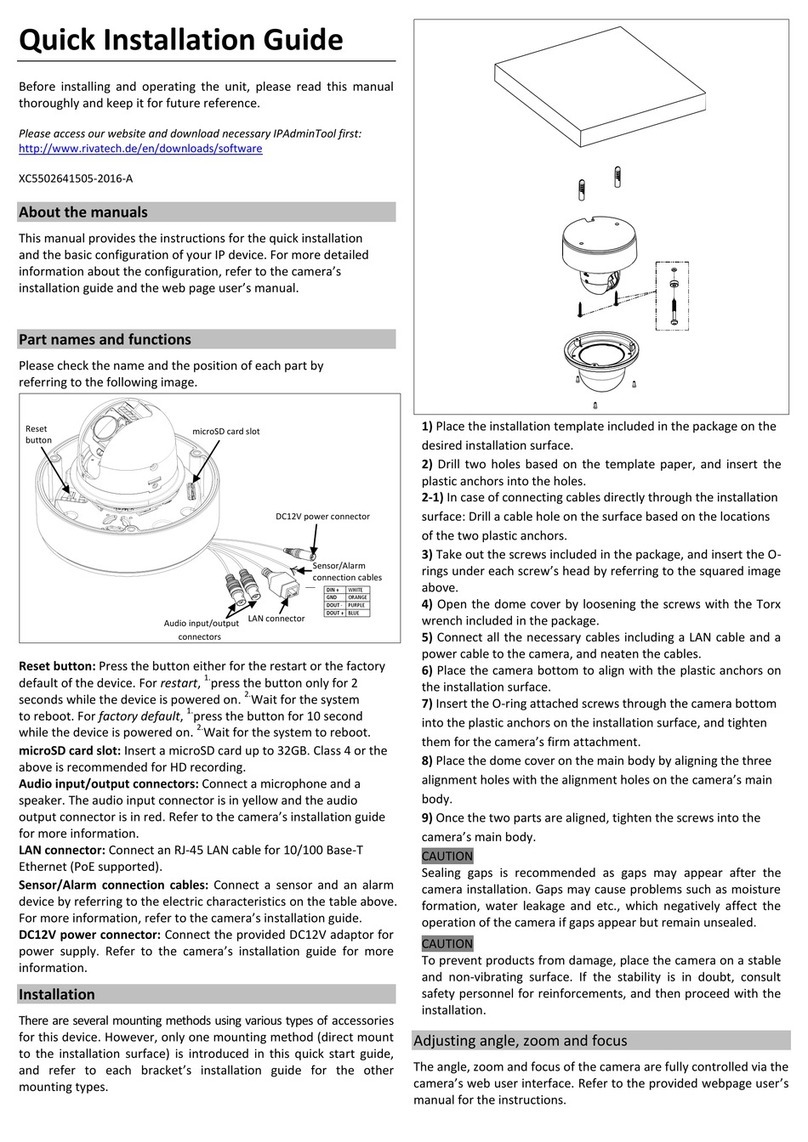 RIVATECH RC5502HD-6415 Quick installation guide
