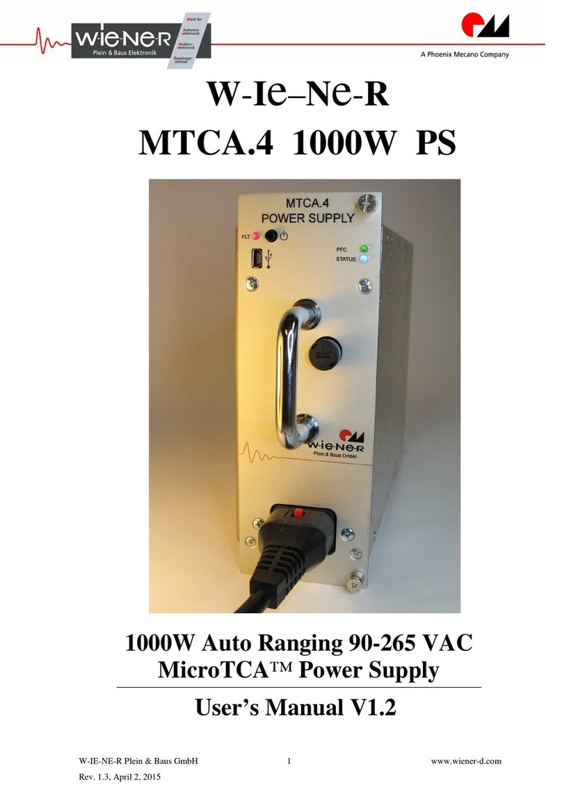 Phoenix Mecano WIENER MTCA.4 1000W PS user manual
