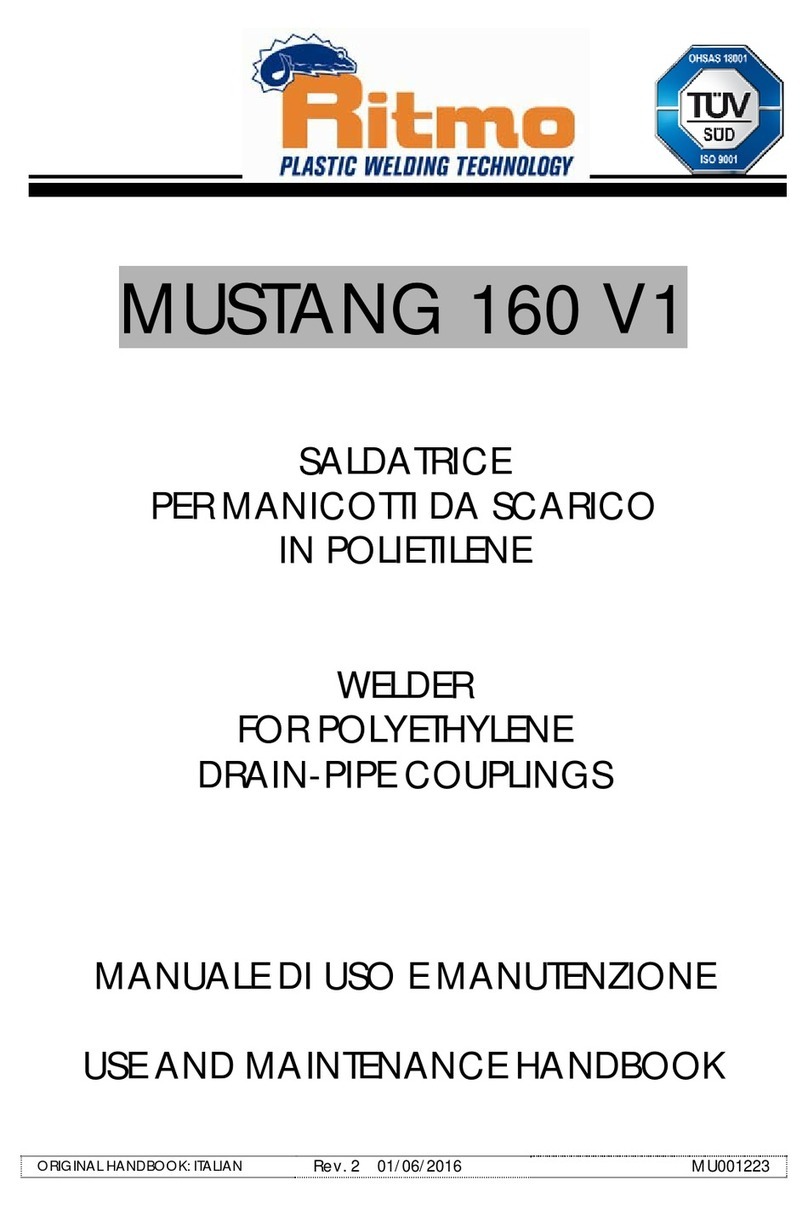 Ritmo MUSTANG 160 V1 Use and maintenance handbook