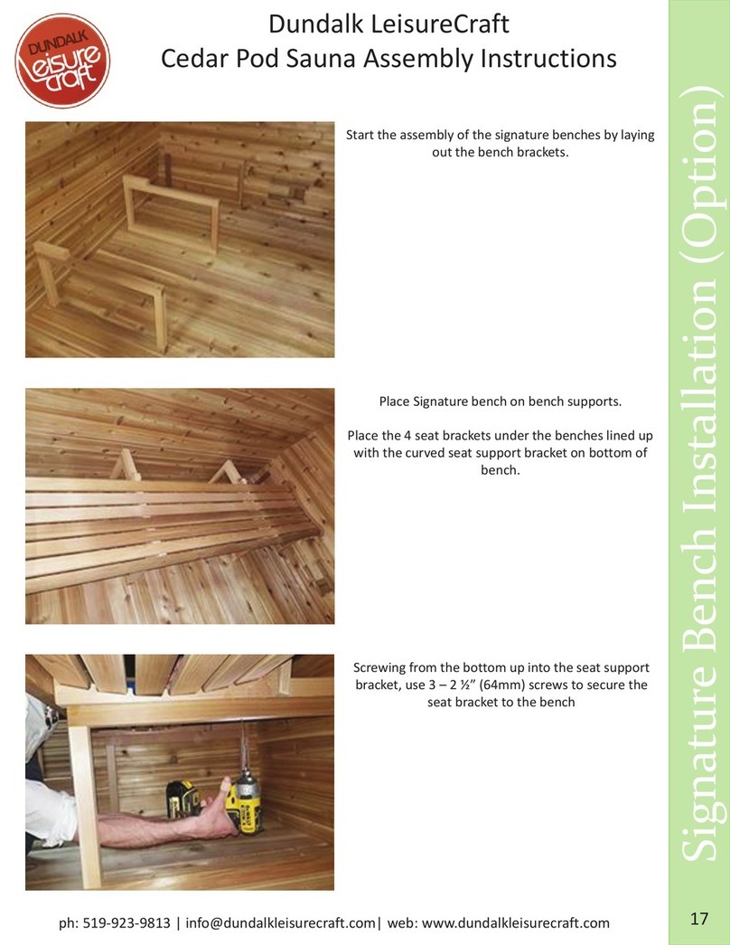 Dundalk LeisureCraft Cedar Pod Sauna Assembly instructions