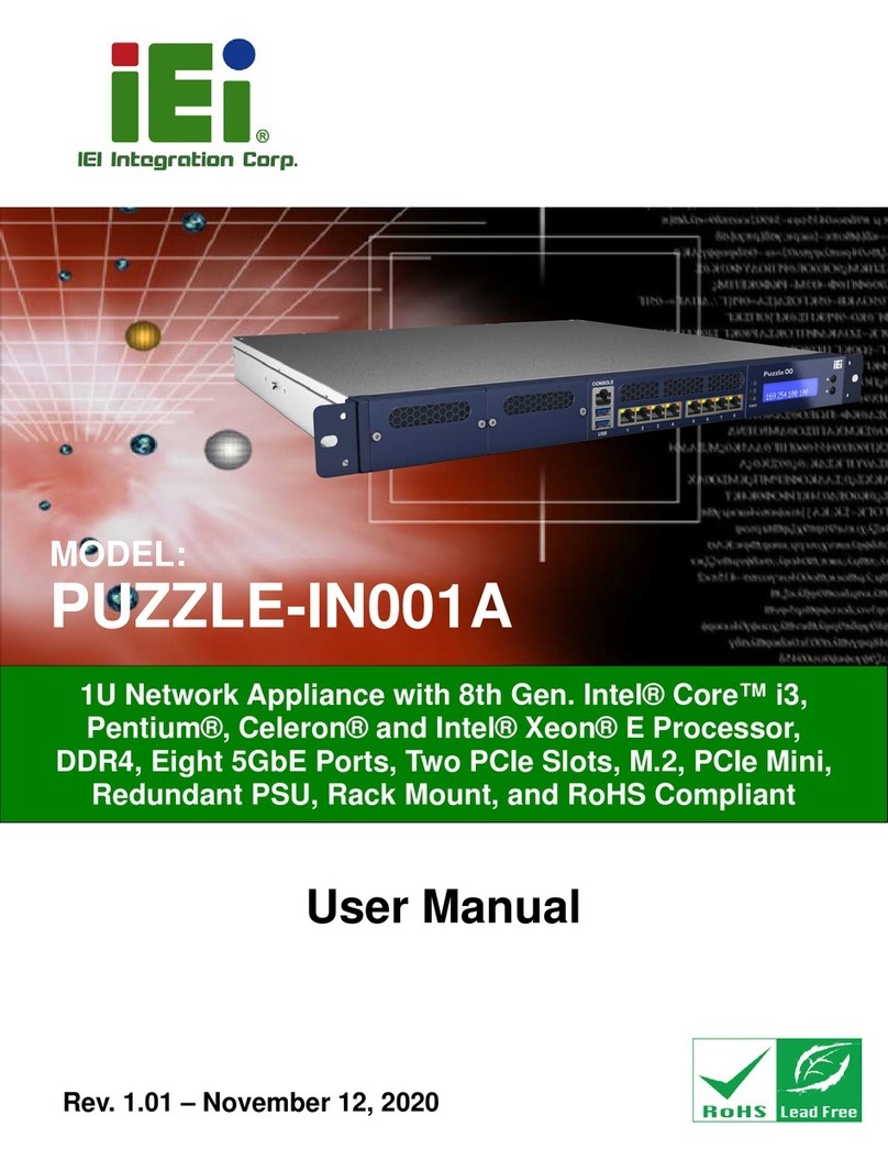 IEI Technology PUZZLE-IN001A User manual