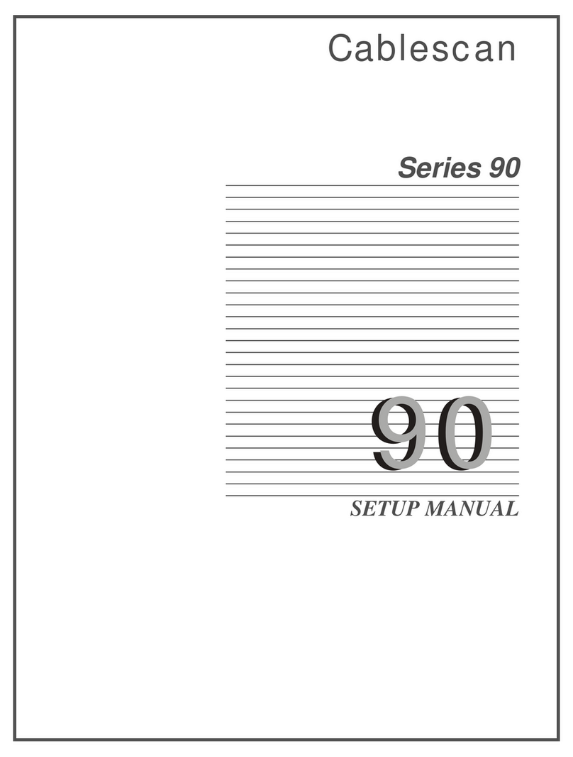 Cablescan 90 Series Setup manual