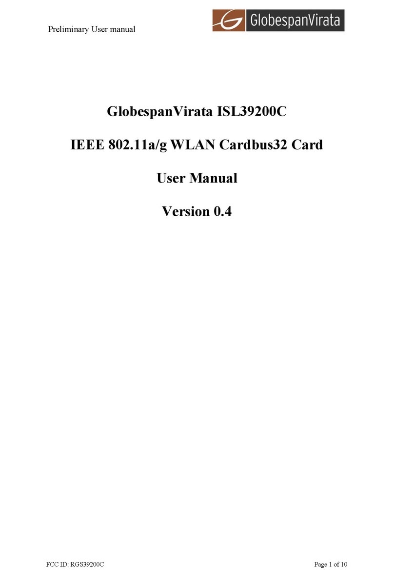 Globespan Virata ISL39200C user manual