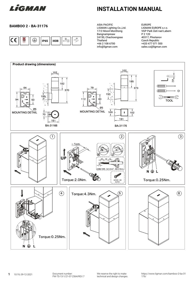 LIGMAN BAMBOO 2 installation manual