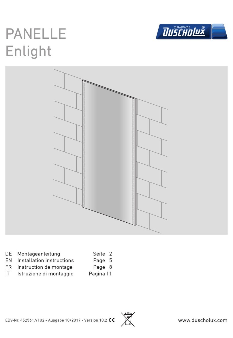 Duscholux PANELLE Enlight installation instructions