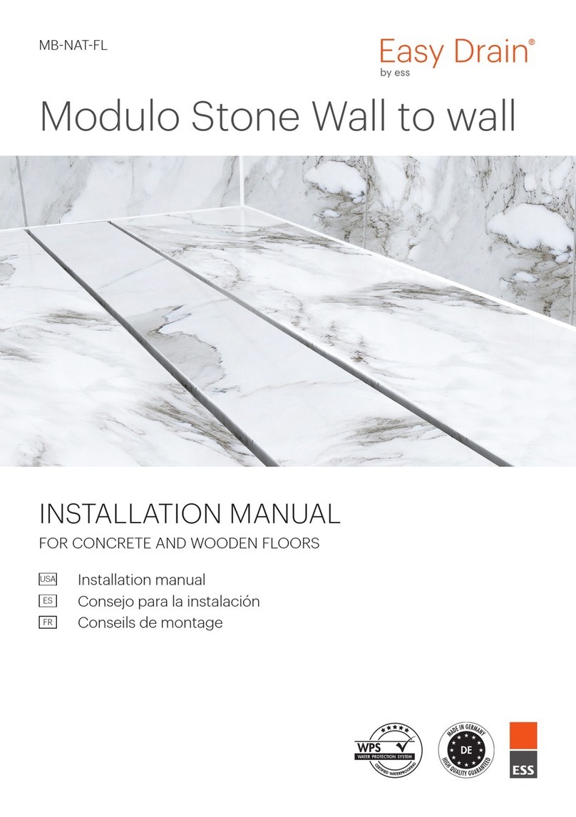 ESS Easy Drain Modulo Stone Wall to wall User manual