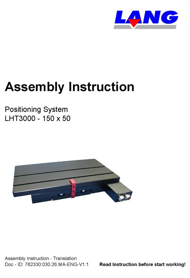 Lang LHT Series Assembly instructions