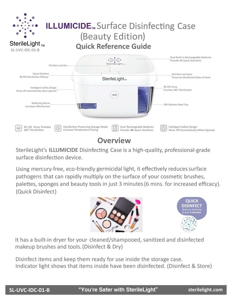 SterileLight Illumicide SL-UVC-IDC-01-B Quick reference guide