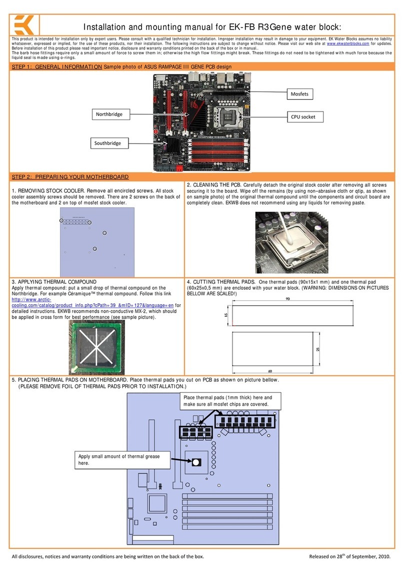 ekwb EK-FB R3Gene INSTALLATION AND MOUNTING MANUAL