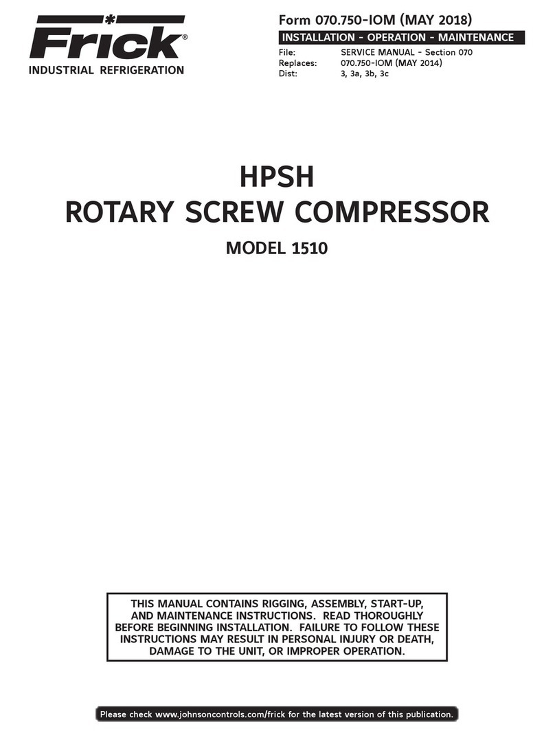 Frick 1510 User manual
