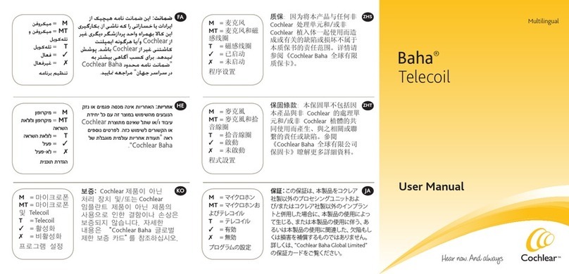 Cochlear Baha Telecoil User manual