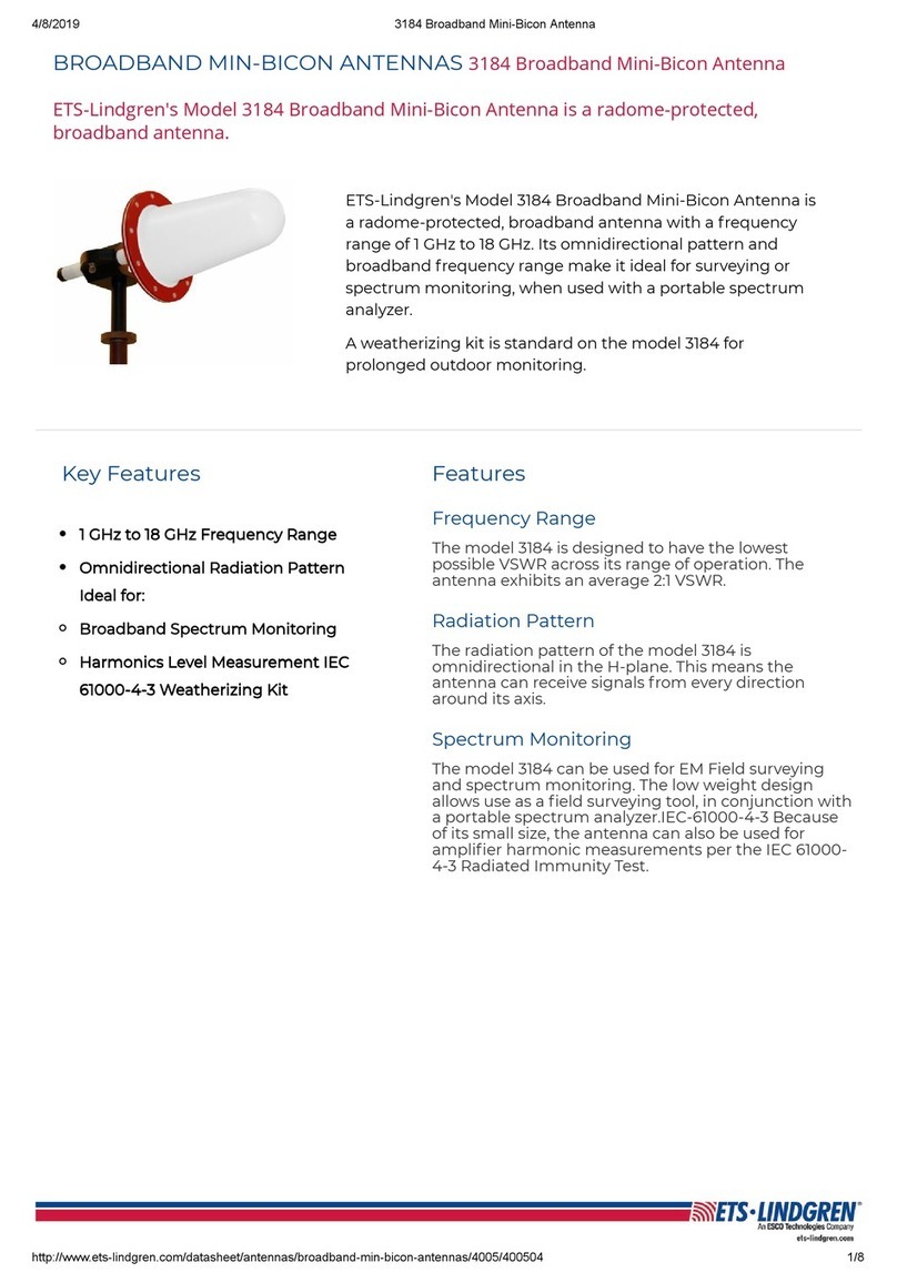 ETS-Lindgren 3184 User manual
