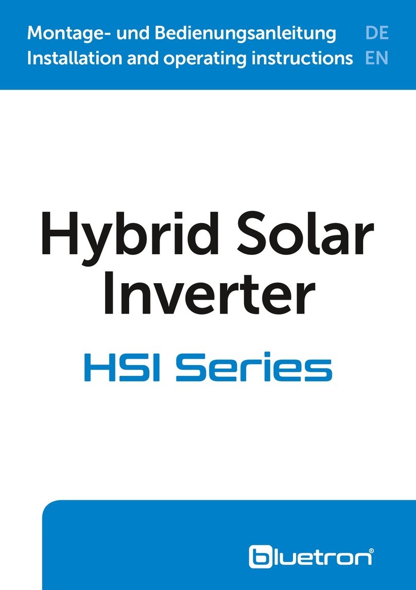bluetron HSI Series Installation and operating instructions