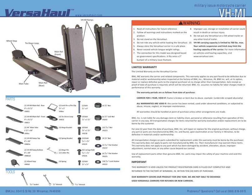 Versahaul VH-MI quick start guide