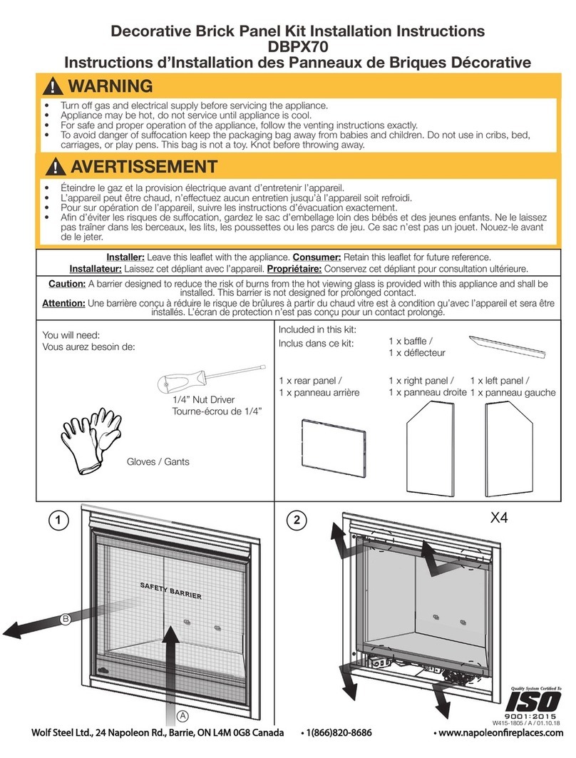 Napoleon Ascent DBPX70 installation instructions Napoleon Ascent DBPX70 installation instructions