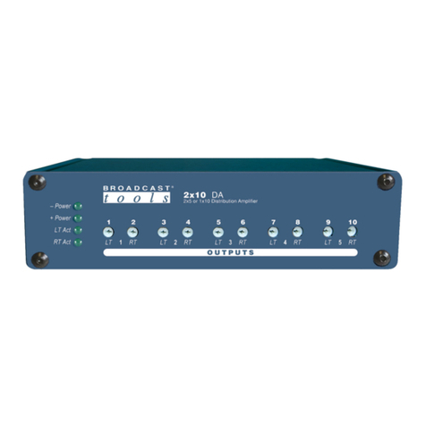 Broadcast Tools 2x10 DA User manual Broadcast Tools 2x10 DA User manual