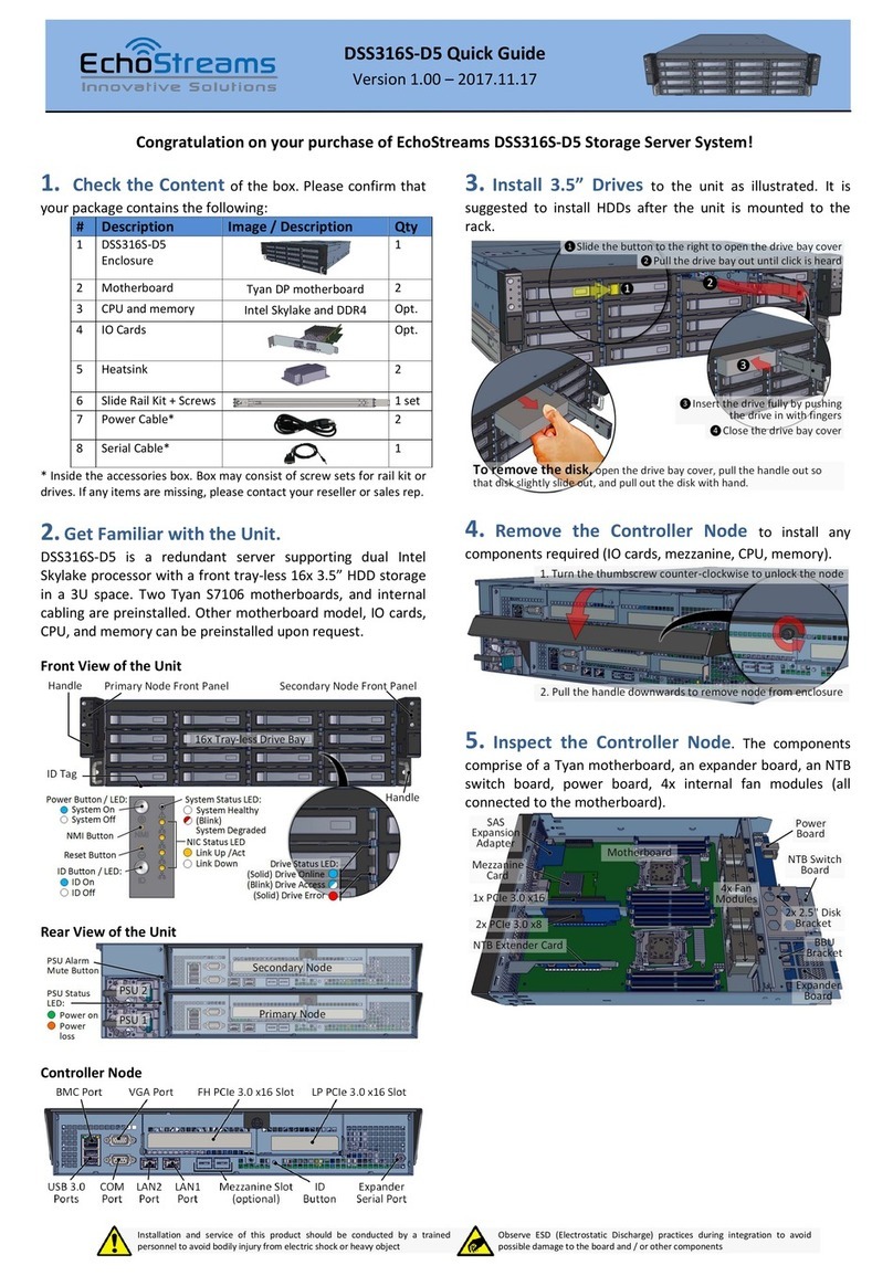 Echostreams DSS316S-D5 User manual