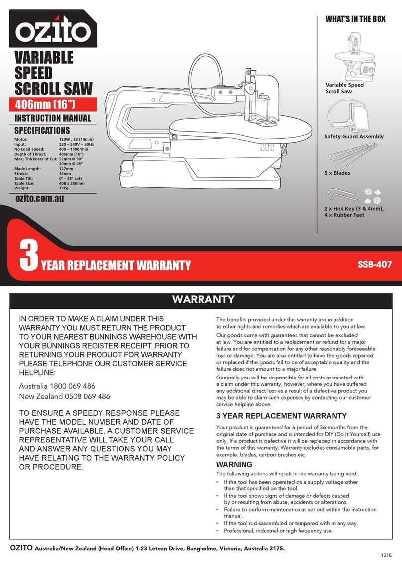 Ozito SSB-407 instruction manual