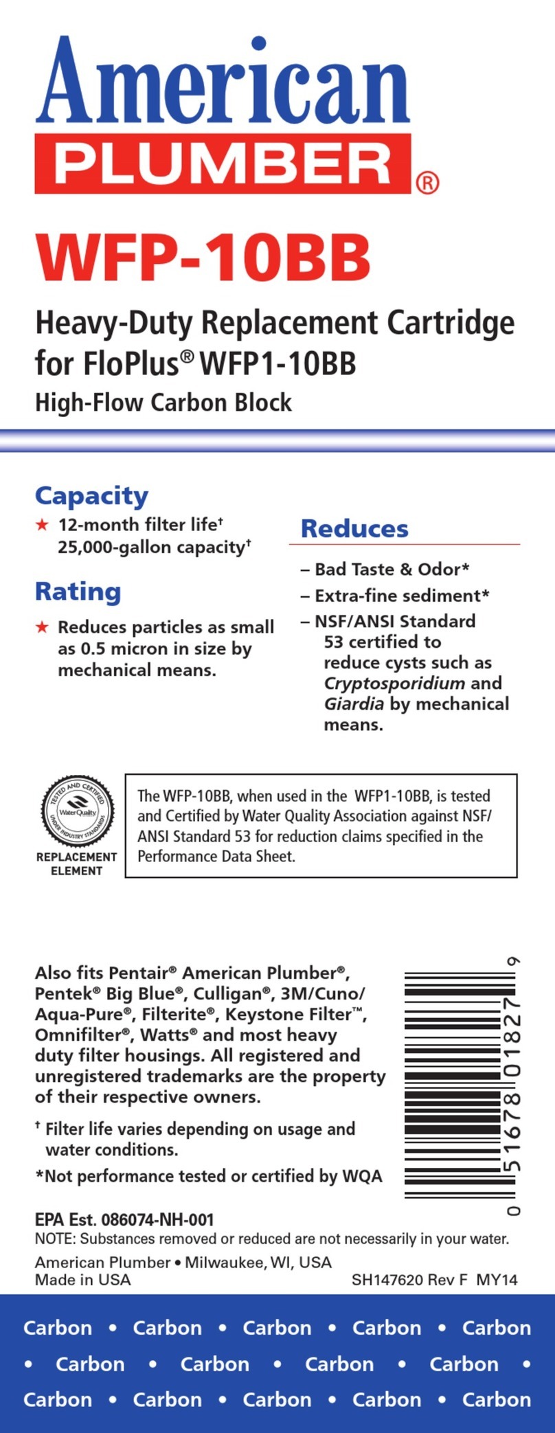 American Plumber WFP-10BB quick start guide