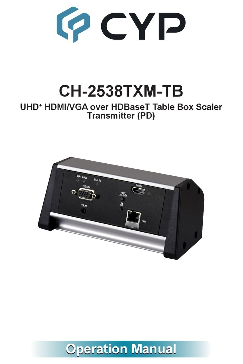 CYP CH-2538TXM-TB Operation manual