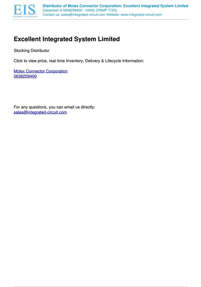 molex 63825-9400 Application Tooling Specification Sheet molex 63825-9400 Application Tooling Specification Sheet