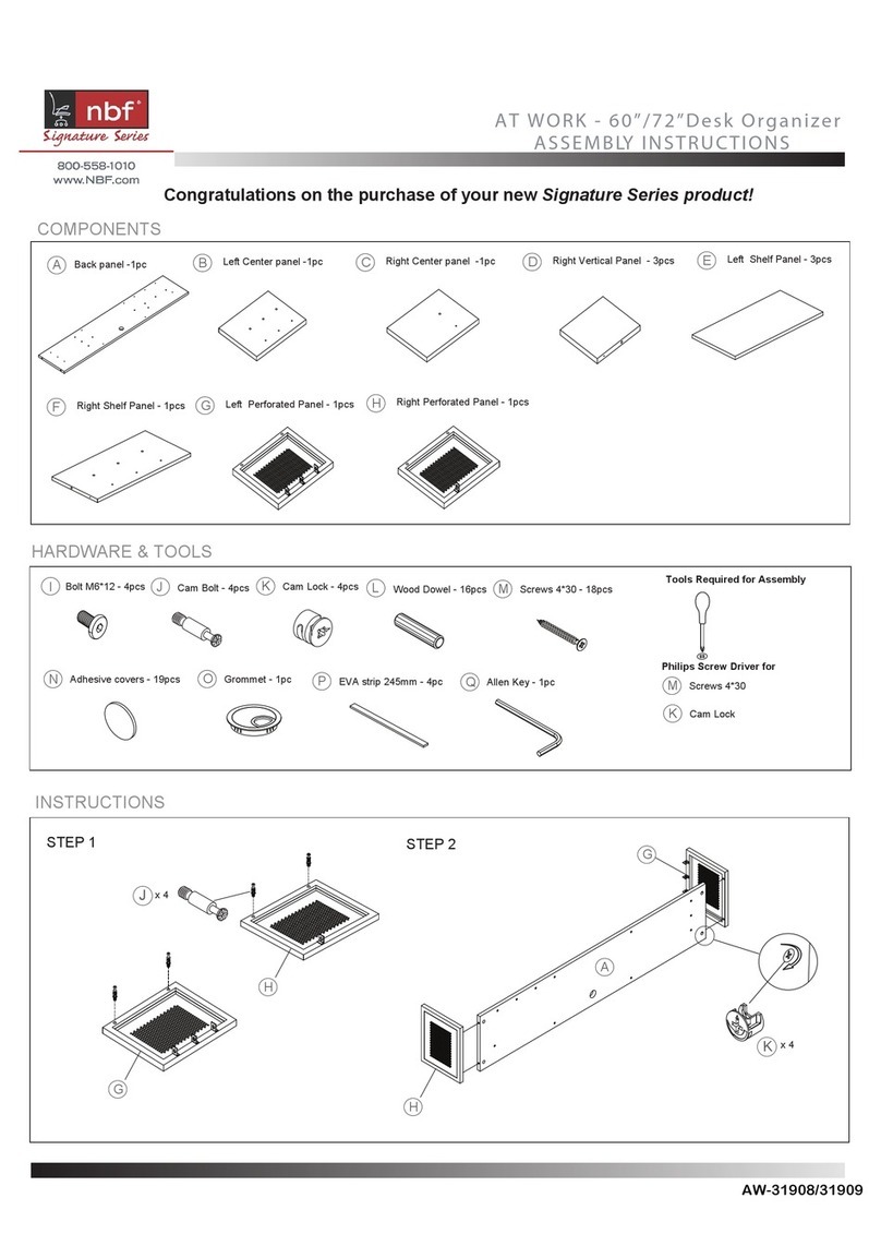 nbf Signature Series AT WORK Assembly instructions