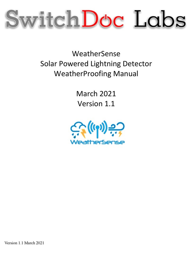 SwitchDoc Labs WeatherSense manual SwitchDoc Labs WeatherSense manual